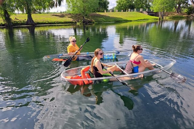 Lake Ivanhoe is a gorgeous spring fed lake right in Orlando. The view through our clear vessels is uniquely gorgeous!